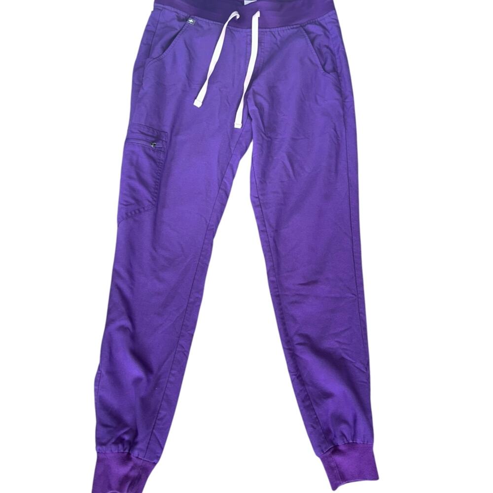 EUC RARE Figs Zamora Ultra Violet Purple PO #1651 Jogger Scrub Pants Size XS